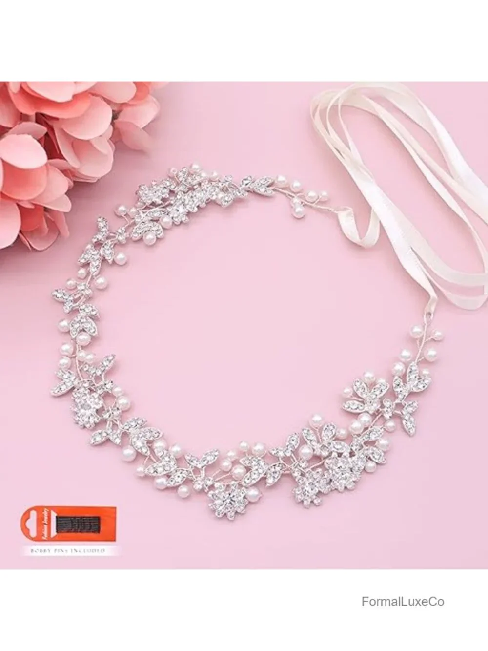 Crystal Pearl Bridal Headbands Hair Vines Wedding Headpieces Bohemian Bride